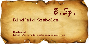 Bindfeld Szabolcs névjegykártya